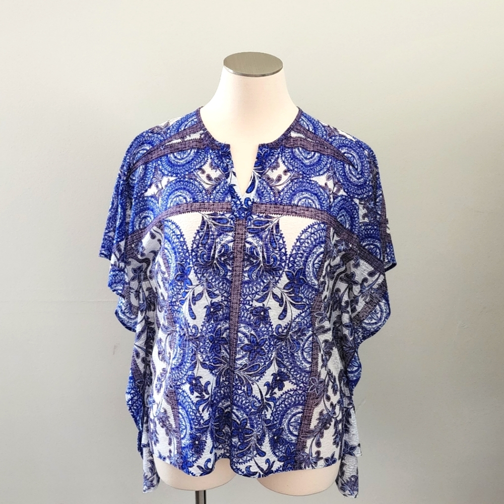Avenue Caftan Style Tunic Top Size 14/16